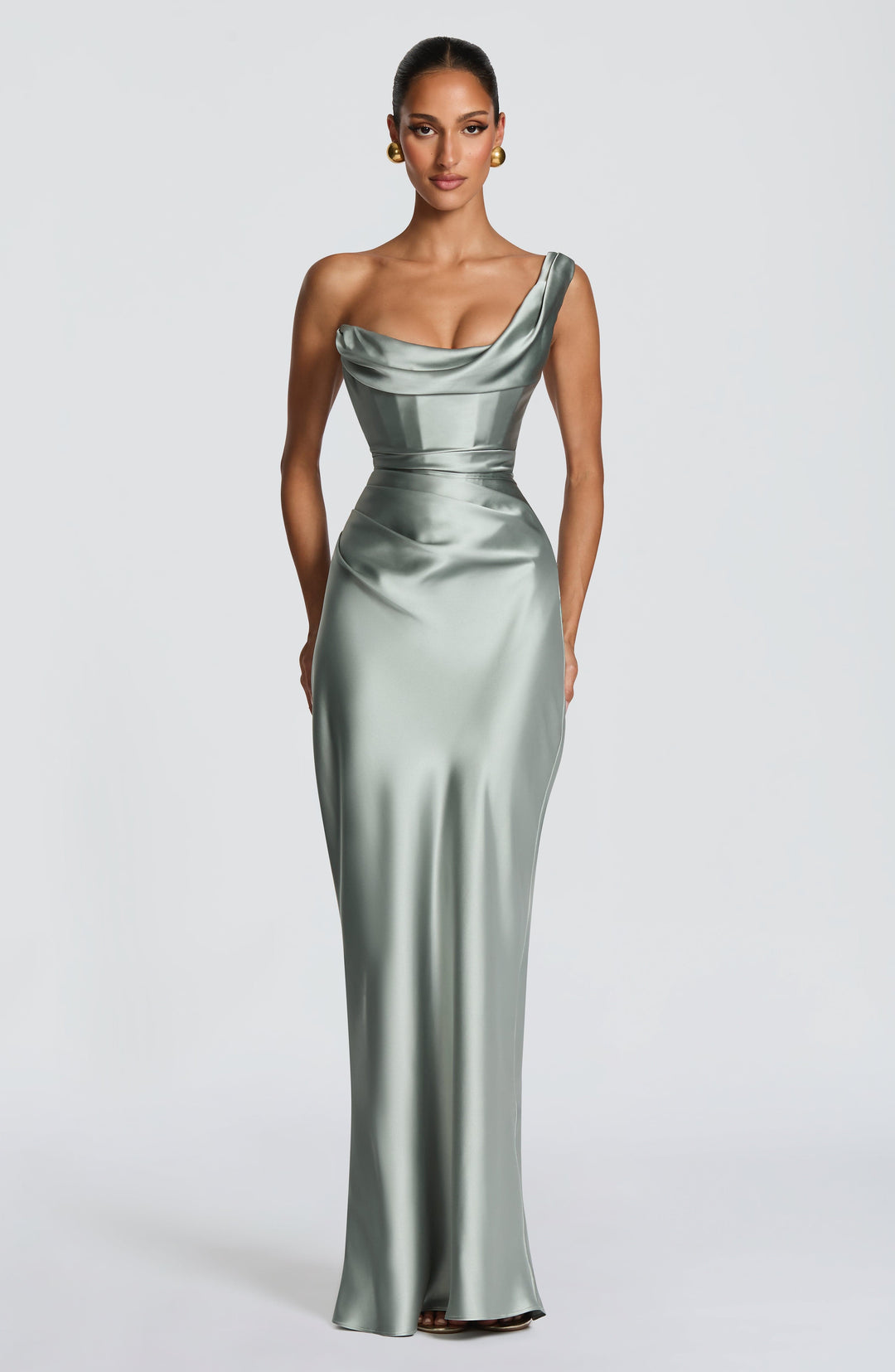 Thalassa | One-Shoulder Maxi Dress - Sage