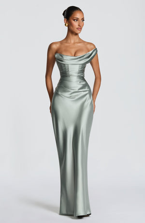Thalassa | One-Shoulder Maxi Dress - Sage