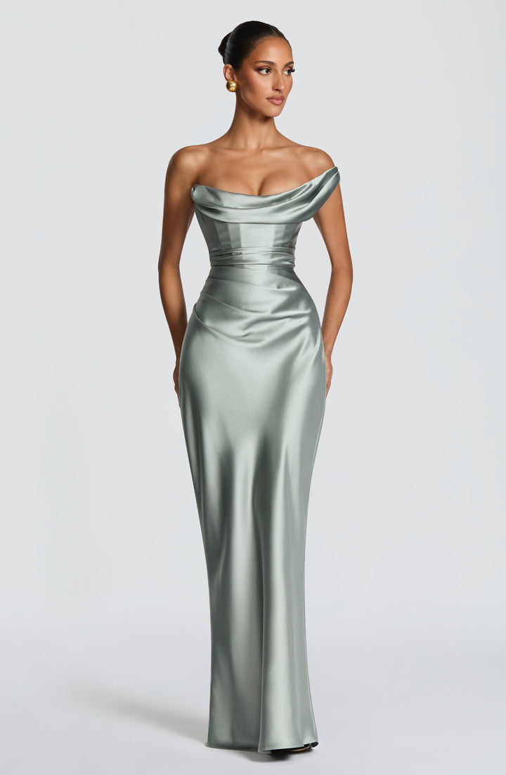 Thalassa | One-Shoulder Maxi Dress - Sage