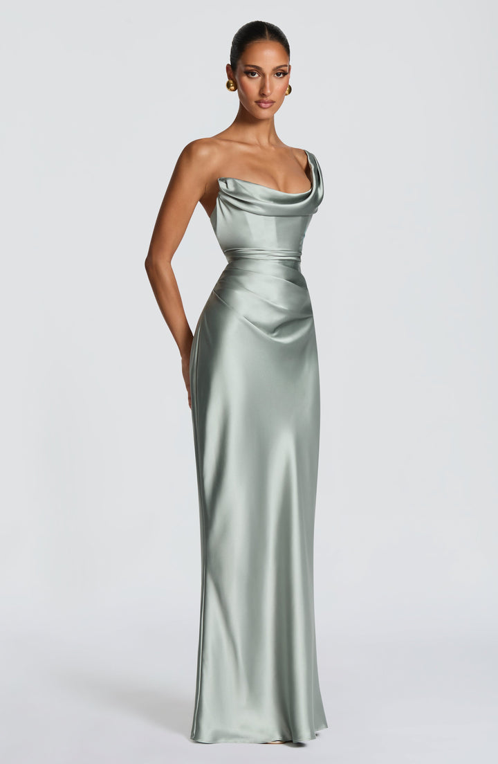 Thalassa | One-Shoulder Maxi Dress - Sage