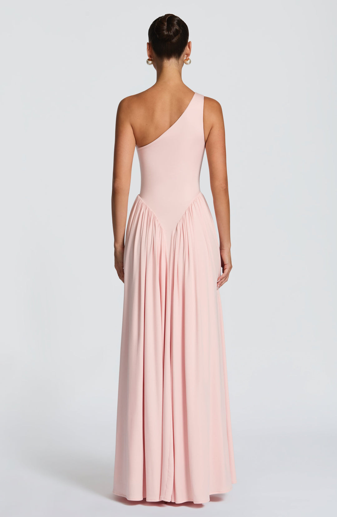 Vespera | One-Shoulder Maxi Dress - Blush