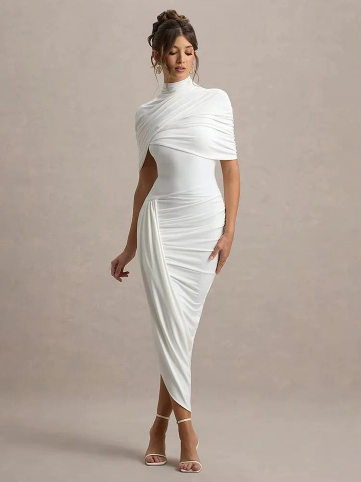 Lyra | Bodycon Maxi Dress - White