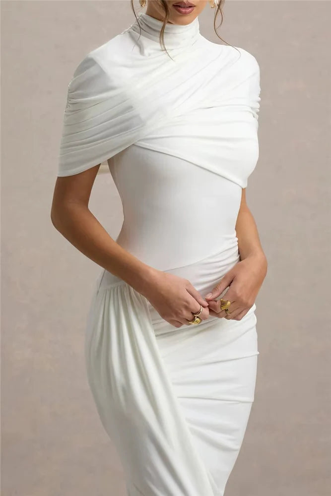 Lyra | Bodycon Maxi Dress - White