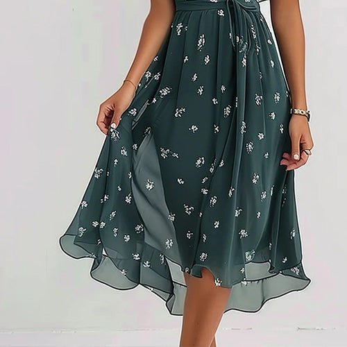 Ophelia | Groovy Green Midi Dress