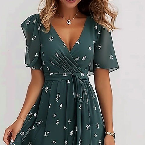 Ophelia | Groovy Green Midi Dress