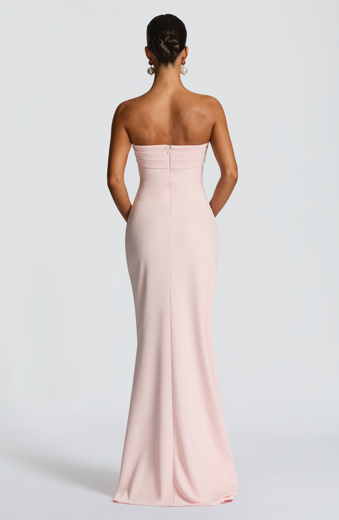 Zafira | Ruched Maxi Dress - Blush