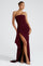 Zafira | Ruched Maxi Dress - Cherry Lacquer