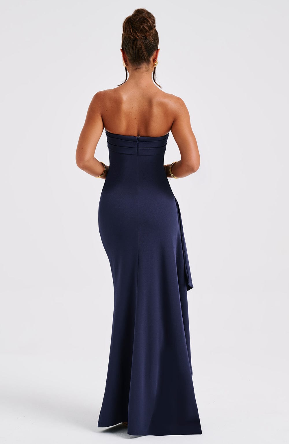 Zafira | Ruched Maxi Dress - Navy